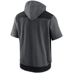 Athletics Nike Authentic Collection Dry Flux Performance Quarter-Zip Short Sleeve Hoodie - Heathered Charcoal/Black Hoodies