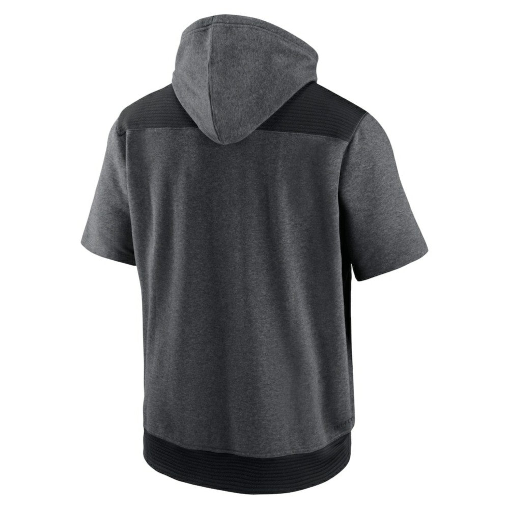 St. Louis Cardinals Nike Authentic Collection Dry Flux Performance Quarter-Zip Short Sleeve Hoodie - Heathered Charcoal/Black Hoodies