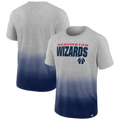 Washington Wizards Board Crasher Dip-Dye T-Shirt Heathered Gray/Navy - Fanatics