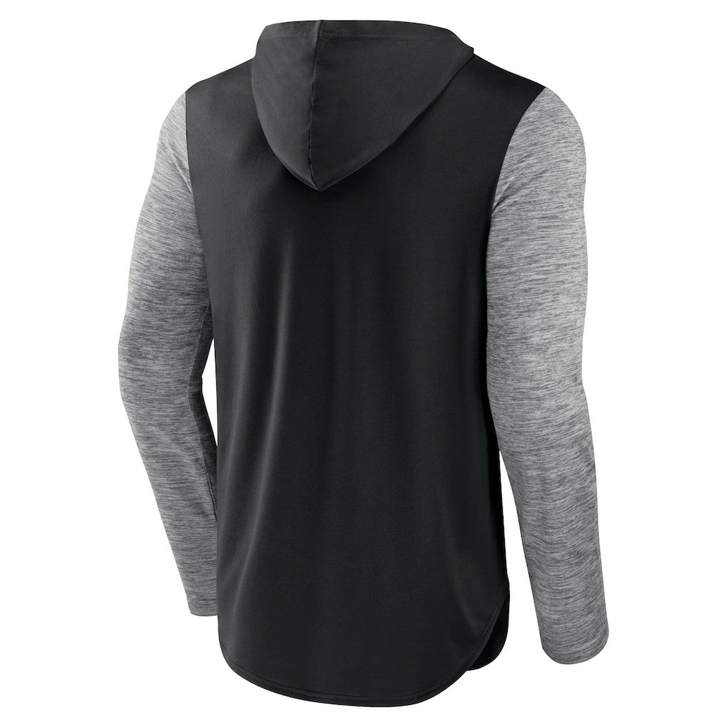 Brooklyn Nets Deep Rotation Performance Pullover Hoodie Black/Heathered Charcoal - Fanatics