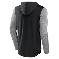 Brooklyn Nets Deep Rotation Performance Pullover Hoodie Black/Heathered Charcoal - Fanatics