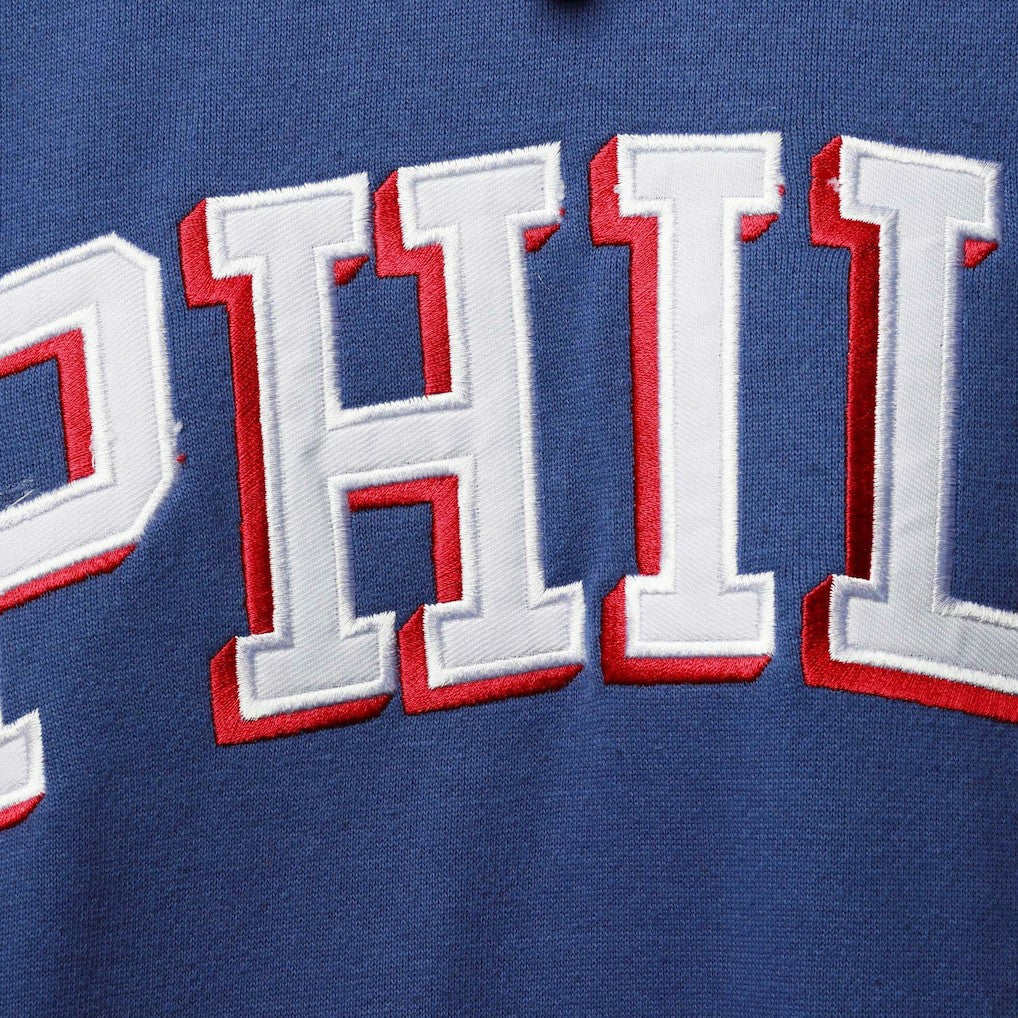 Philadelphia 76ers Big & Tall Double Contrast Pullover Hoodie Royal/Red - Fanatics