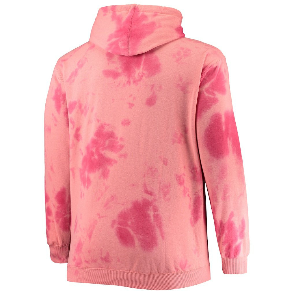 Chicago Bulls Big & Tall Wordmark Cloud Dye Pullover Hoodie Red - Fanatics