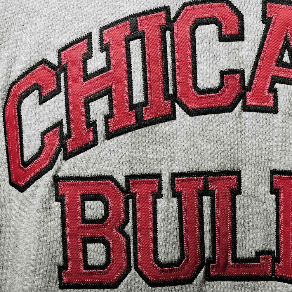 Chicago Bulls Hardwood Classics Big & Tall Throwback Pullover Hoodie Heathered Gray - Mitchell & Ness