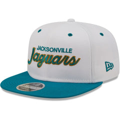 Jacksonville Jaguars New Era Sparky Original 9FIFTY Snapback Hat - White/Teal Hats