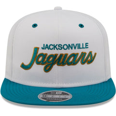 Jacksonville Jaguars New Era Sparky Original 9FIFTY Snapback Hat - White/Teal Hats