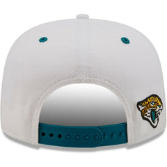 Jacksonville Jaguars New Era Sparky Original 9FIFTY Snapback Hat - White/Teal Hats