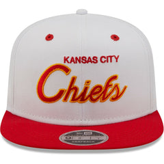 Kansas City Chiefs New Era Sparky Original 9FIFTY Snapback Hat - White/Red Hats