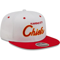 Kansas City Chiefs New Era Sparky Original 9FIFTY Snapback Hat - White/Red Hats