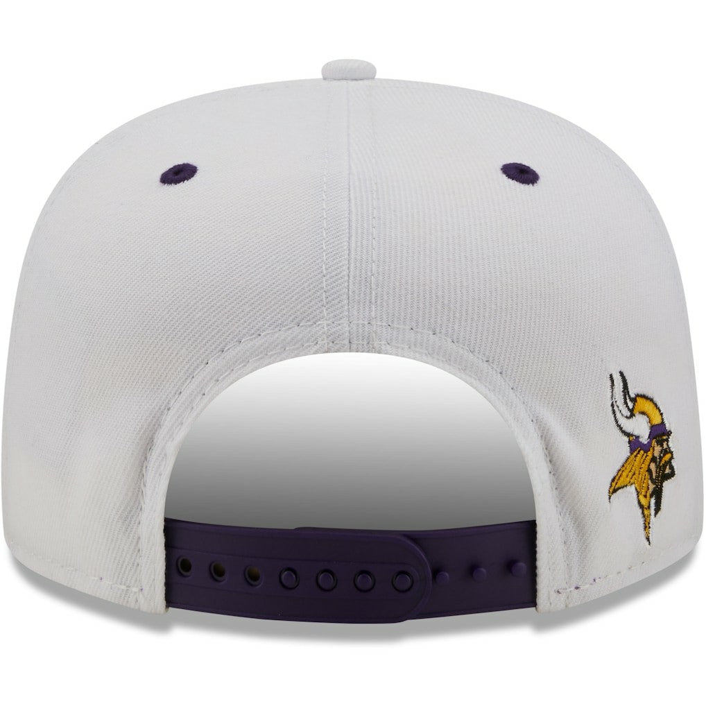 Minnesota Vikings New Era Sparky Original 9FIFTY Snapback Hat - White/Purple Hats