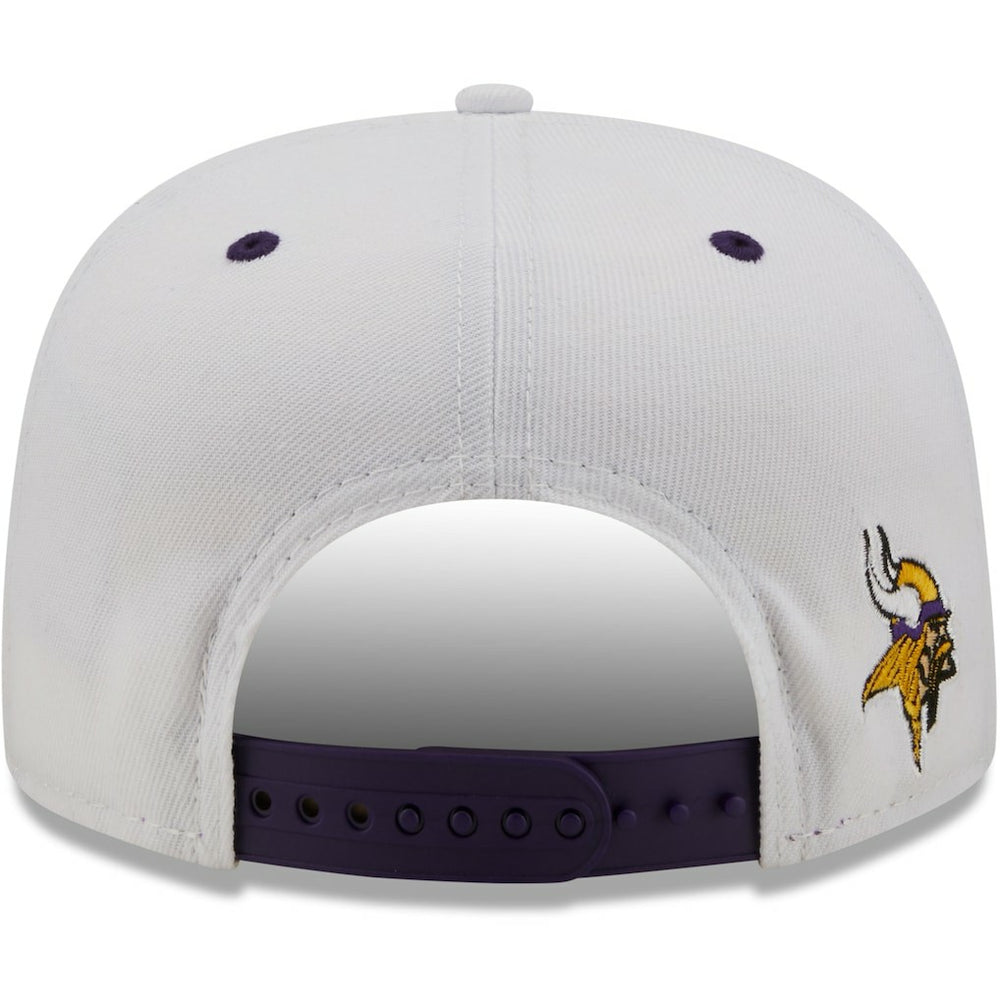 Minnesota Vikings New Era Sparky Original 9FIFTY Snapback Hat - White/Purple Hats