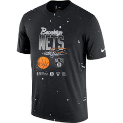 Brooklyn Nets Courtside Splatter T-Shirt Black - Nike