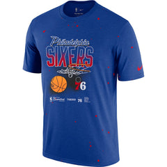 Philadelphia 76ers Courtside Splatter T-Shirt Royal - Nike