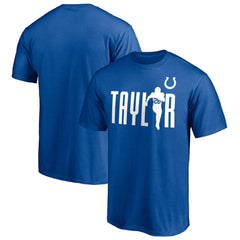 Jonathan Taylor Indianapolis Colts Checkdown T-Shirt - Royal T-shirts