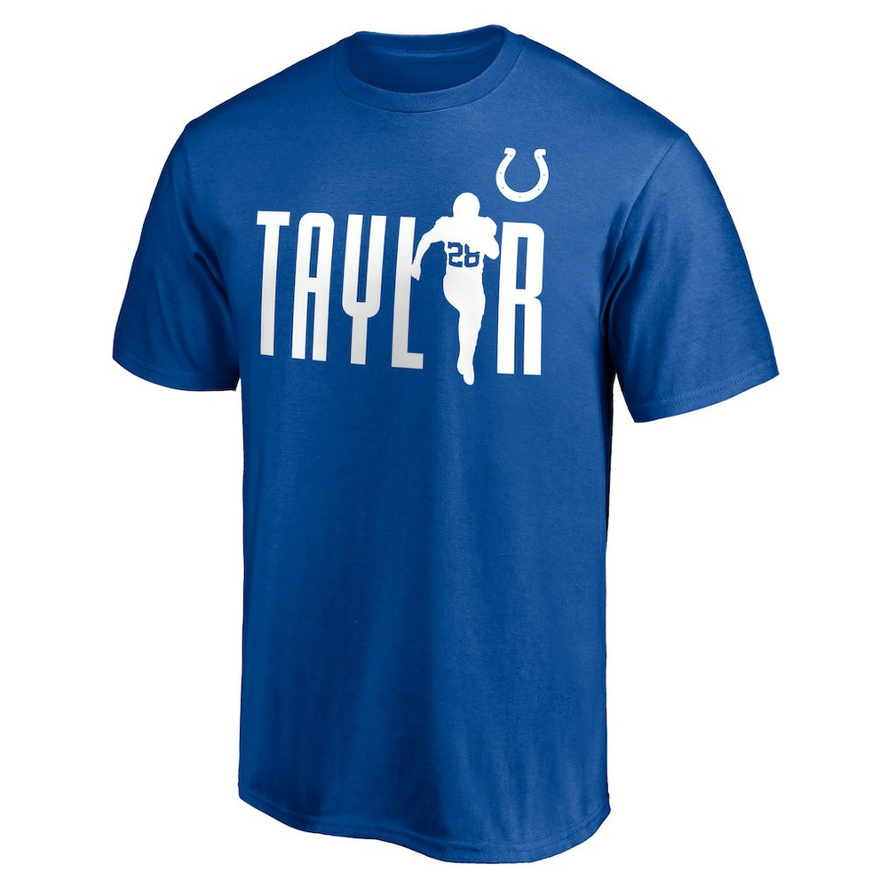 Jonathan Taylor Indianapolis Colts Checkdown T-Shirt - Royal T-shirts