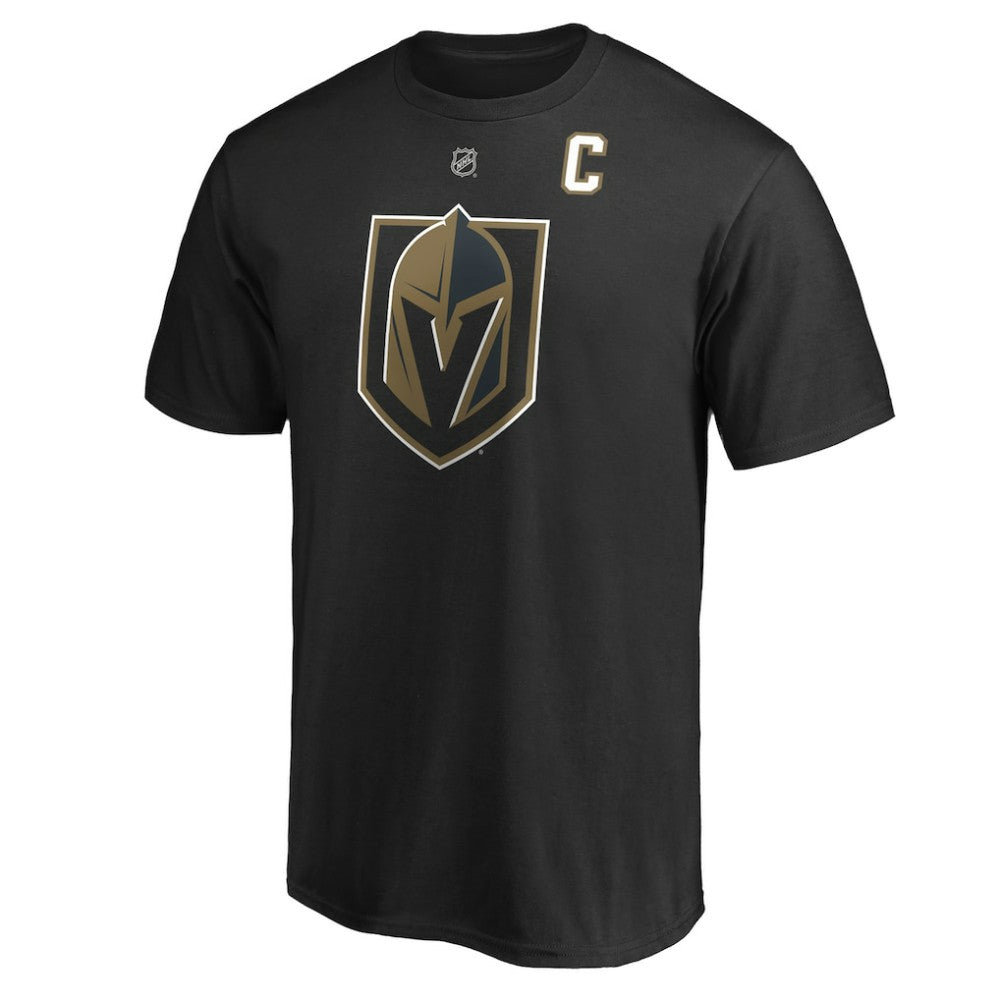 Mark Stone Vegas Golden Knights Fanatics Authentic Stack Player Name & Number Captain Patch T-Shirt - Black | US 4363048