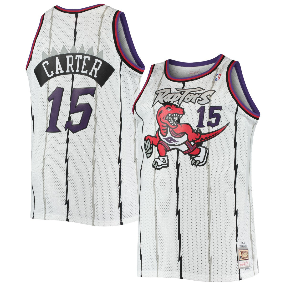 Vince Carter Toronto Raptors 1998/99 Big & Tall Hardwood Classics Swingman Jersey White - Mitchell & Ness