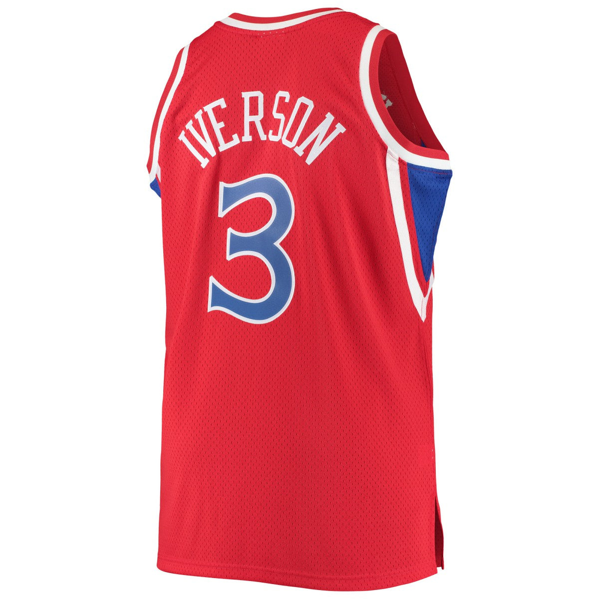 Allen Iverson Philadelphia 76ers 1996/97 Big & Tall Hardwood Classics Swingman Jersey Red - Mitchell & Ness