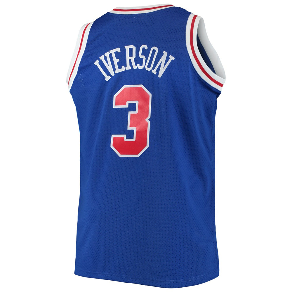 Allen Iverson Philadelphia 76ers 1996/97 Big & Tall Hardwood Classics Swingman Jersey Royal - Mitchell & Ness outlet