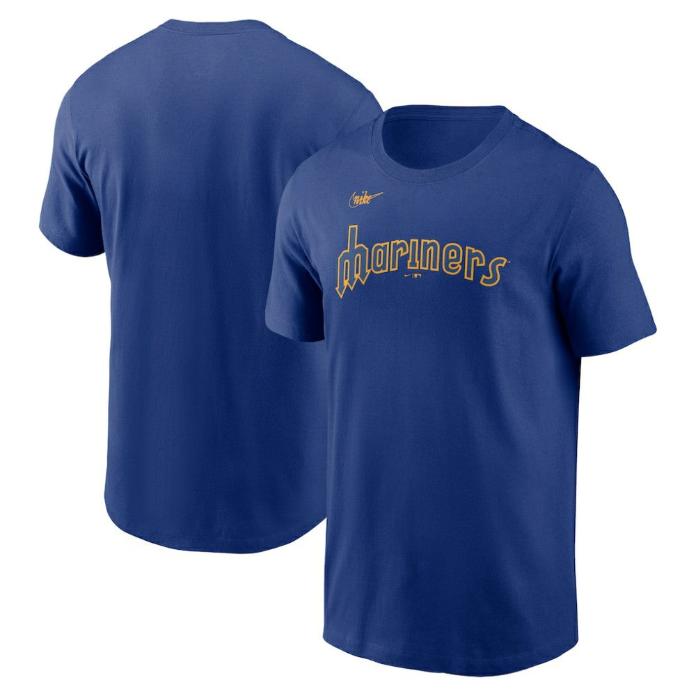 Seattle Mariners Nike Cooperstown Collection Wordmark T-Shirt - Royal T-shirts