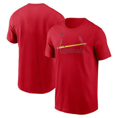 St. Louis Cardinals Nike Cooperstown Collection Wordmark T-Shirt - Red T-shirts
