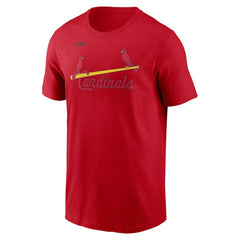 St. Louis Cardinals Nike Cooperstown Collection Wordmark T-Shirt - Red T-shirts