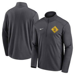 San Diego Padres Nike Diamond Icon Pacer Performance Quarter-Zip Windbreaker Top - Anthracite Tops