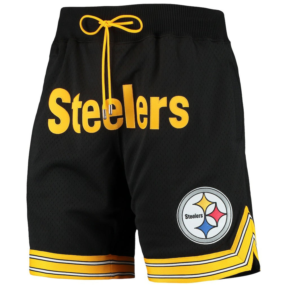 Pittsburgh Steelers Just Don Gold Rush Shorts - Black Shorts