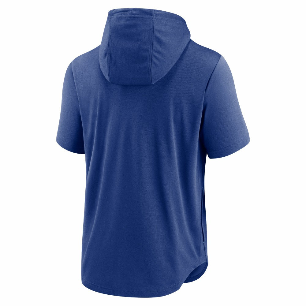 Kansas City Royals Nike Lockup Performance Short Sleeve Lightweight Hooded Top - Royal Tops
