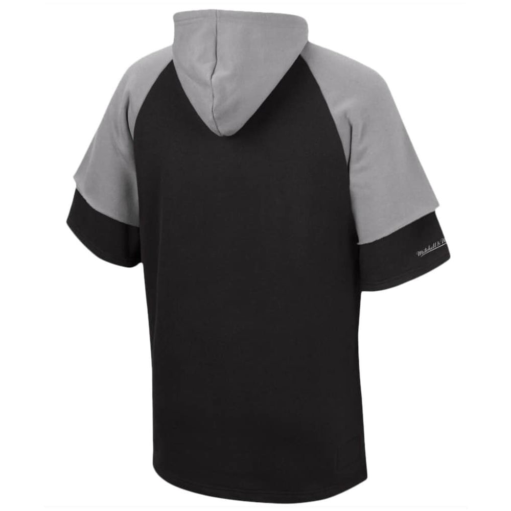Las Vegas Raiders Home Advantage Raglan Short Sleeve Pullover Hoodie - Black Hoodies