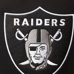 Las Vegas Raiders Home Advantage Raglan Short Sleeve Pullover Hoodie - Black Hoodies