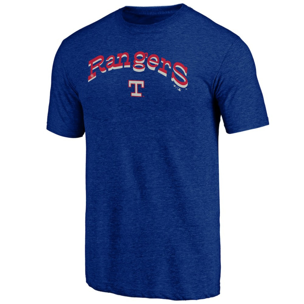 Texas Rangers Fanatics Cooperstown Collection Series Sweep Tri-Blend T-Shirt - Heather Royal T-shirts