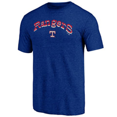 Texas Rangers Fanatics Cooperstown Collection Series Sweep Tri-Blend T-Shirt - Heather Royal T-shirts