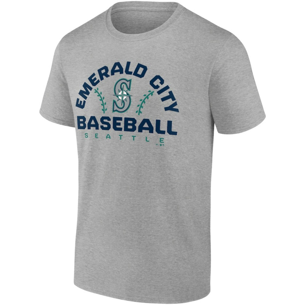 Seattle Mariners Fanatics Iconic Go for Two T-Shirt - Heathered Gray T-shirts