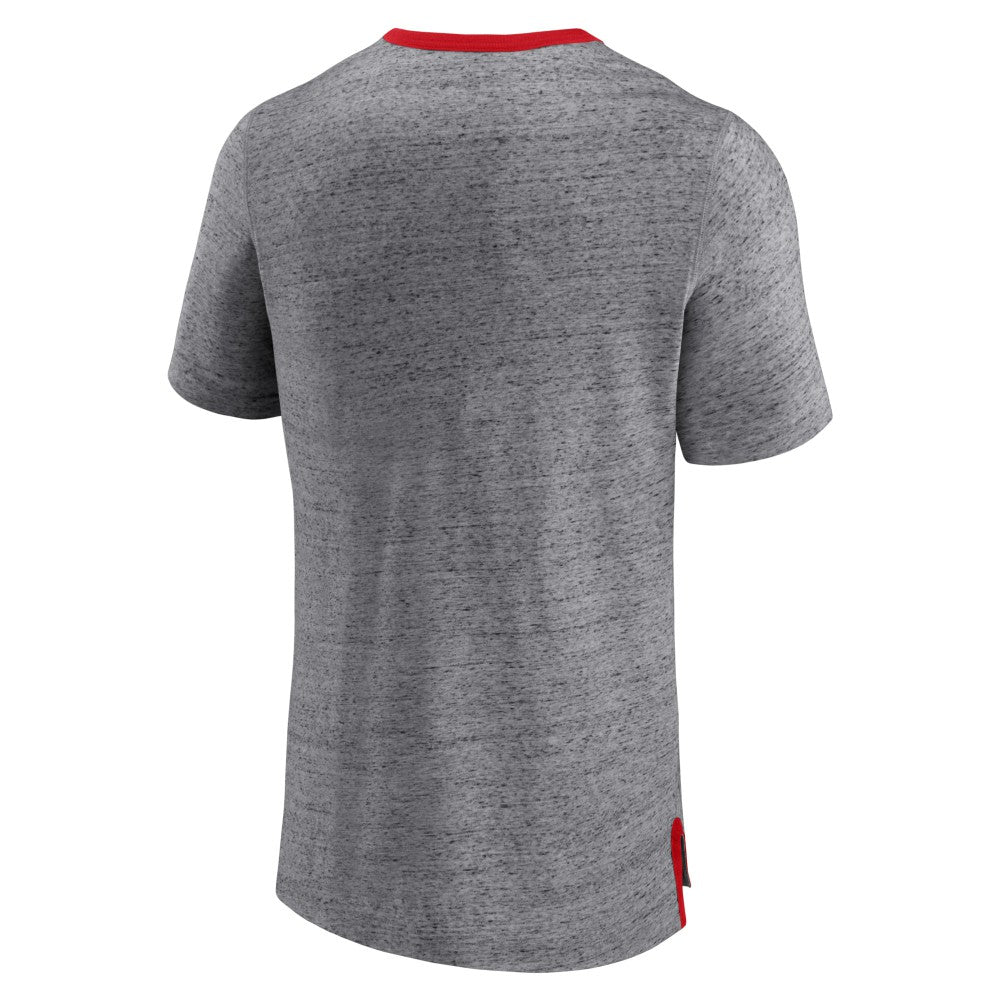 St. Louis Cardinals Fanatics Iconic Team Element Speckled Ringer T-Shirt - Heathered Gray T-shirts