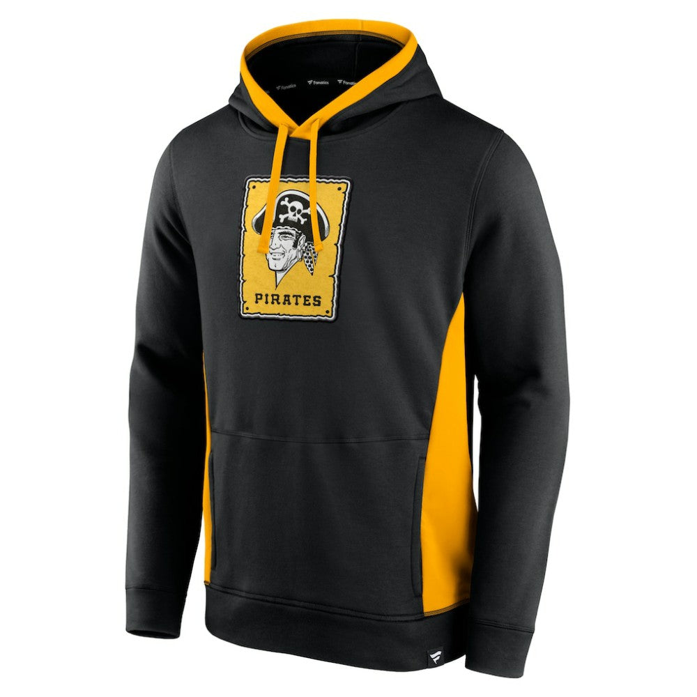 Pittsburgh Pirates Fanatics True Classics Fanarama Pullover Hoodie - Black Hoodies