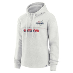 Washington Capitals Fanatics Women's True Classics Legacy Quarter-Zip Hoodie - Ash | US 4370589