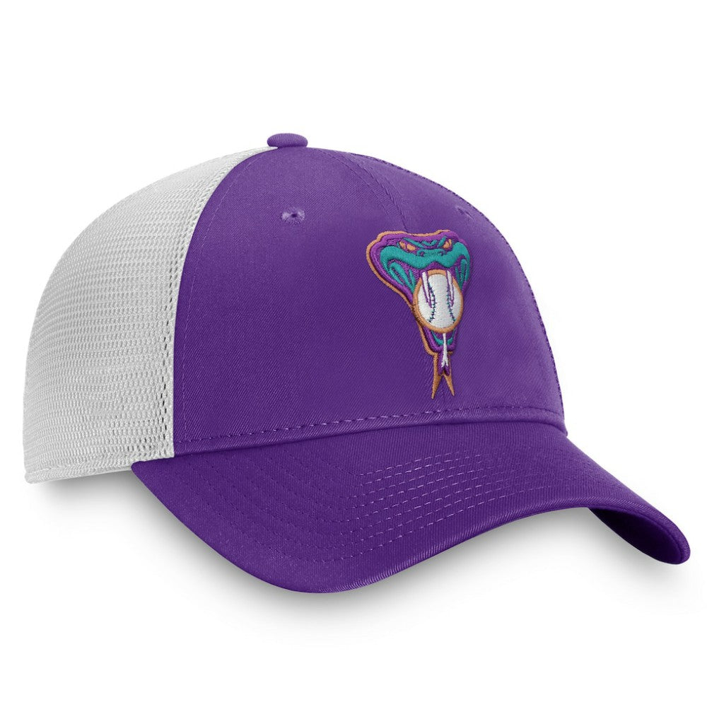 Arizona Diamondbacks Fanatics Cooperstown Collection Core Trucker Snapback Hat - Purple/White Hats