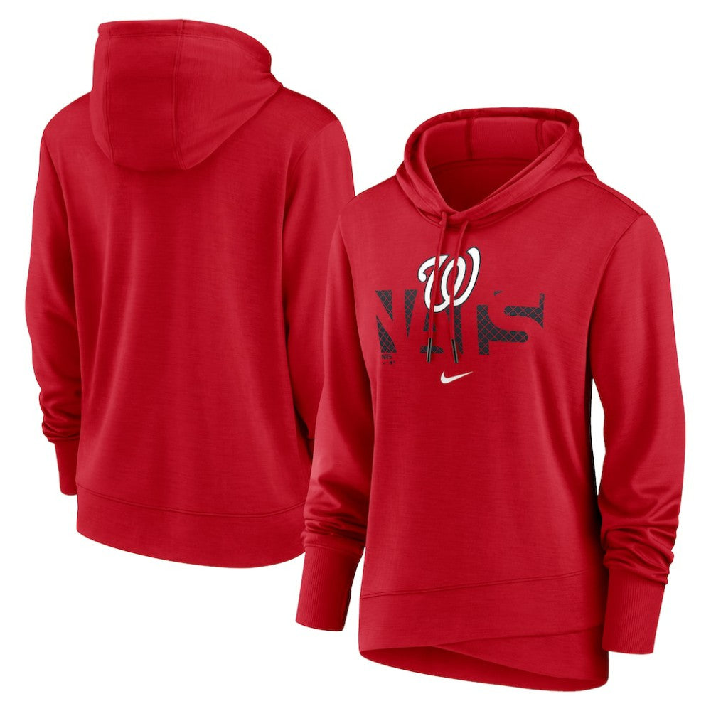 Washington Nationals Nike Women's Diamond Knockout Performance Pullover Hoodie - Red Hoodies