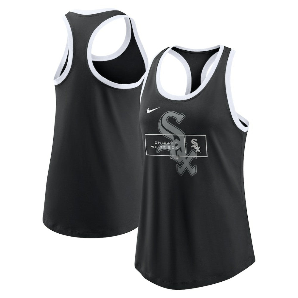 Chicago White Sox Nike Women's X-Ray Racerback Performance Tank Top - Black Tanks