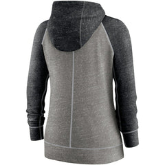 Chicago White Sox Nike Women's Split Wordmark Gym Vintage Raglan Lightweight Full-Zip Hoodie - Heather Charcoal/Heather Black Hoodies