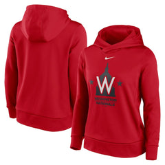 Washington Nationals Nike Women's Alternate Logo Performance Pullover Hoodie - Red Hoodies