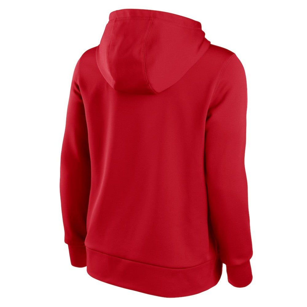 Washington Nationals Nike Women's Alternate Logo Performance Pullover Hoodie - Red Hoodies