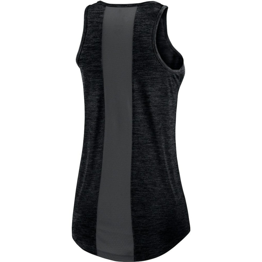 Colorado Rockies Nike Women's Logo Fade High Neck Performance Tank Top - Black Tanks