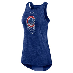 Chicago Cubs Nike Women's Logo Fade High Neck Performance Tank Top - Royal Tanks