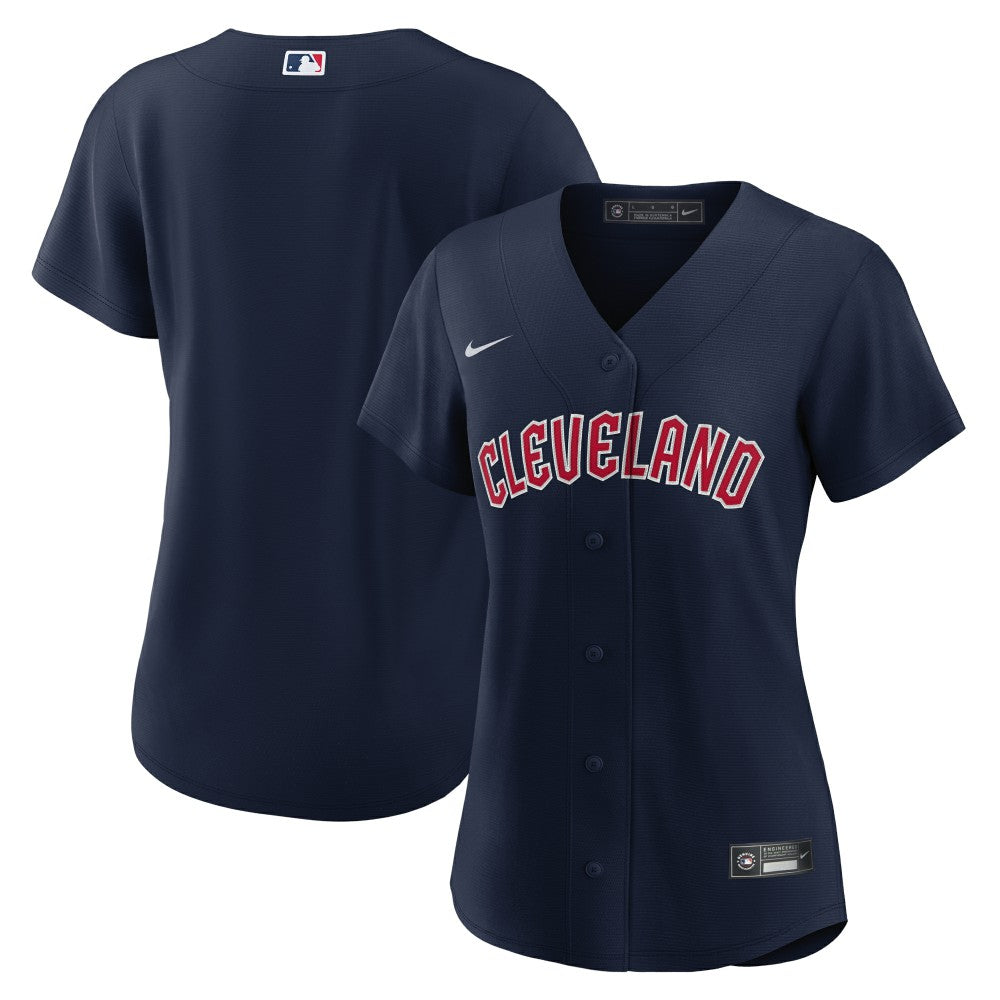 Cleveland Guardians Nike Women's Alternate Official Replica Jersey - Navy Jerseys