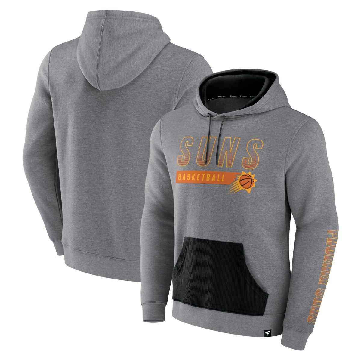 Phoenix Suns Off The Bench Color Block Pullover Hoodie Heathered Gray - Fanatics