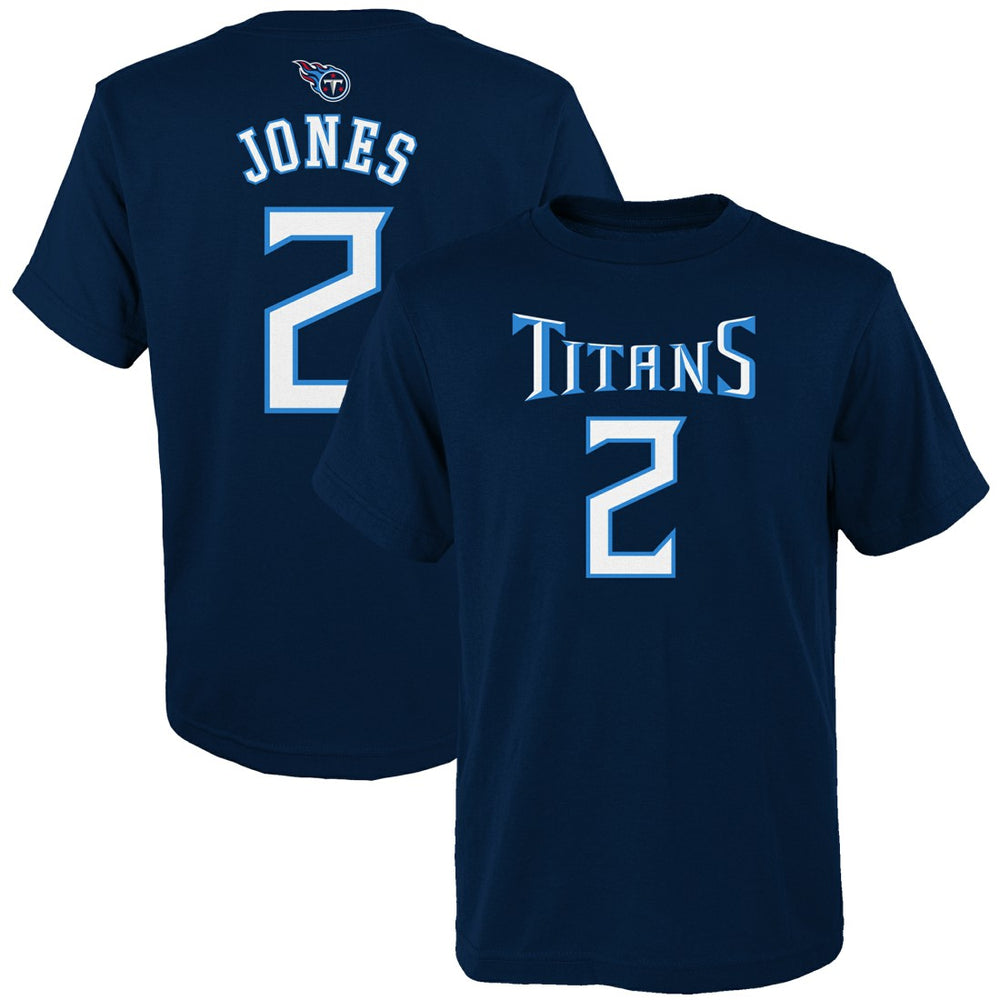 Julio Jones Tennessee Titans Youth Mainliner Player Name & Number T-Shirt - Navy T-shirts