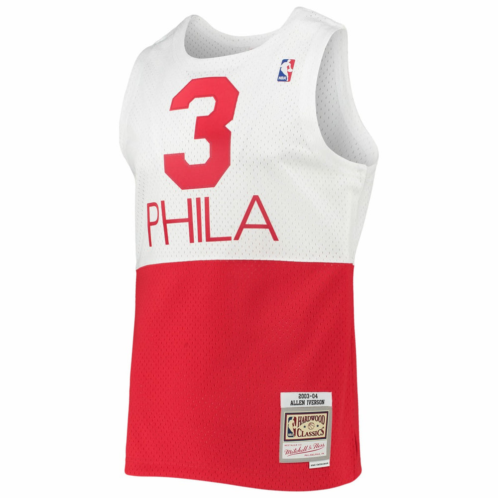 Allen Iverson Philadelphia 76ers 2003/2004 Hardwood Classics Swingman Jersey White - Mitchell & Ness