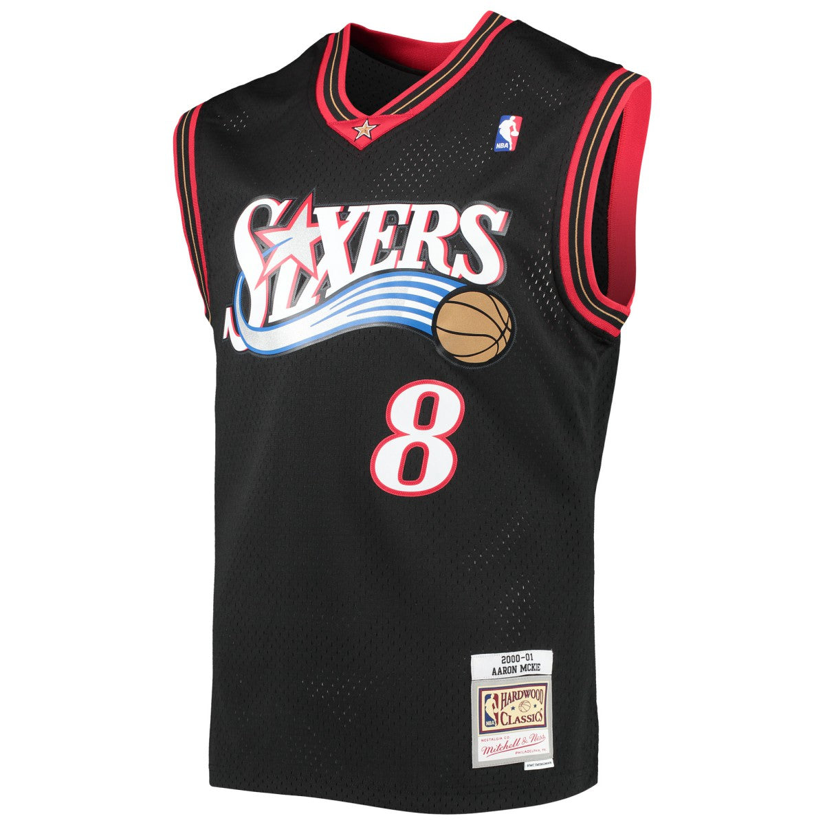 Aaron McKie Philadelphia 76ers Hardwood Classics Swingman Jersey Black - Mitchell & Ness